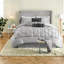 Ensemble de literie gris élégant, ensemble d'édredon en polyester, style chambre à coucher classique