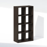 Furinno Cubic Open Back Multipurpose Clothing & Closet Storage Organizer Shelf, 8-Cube