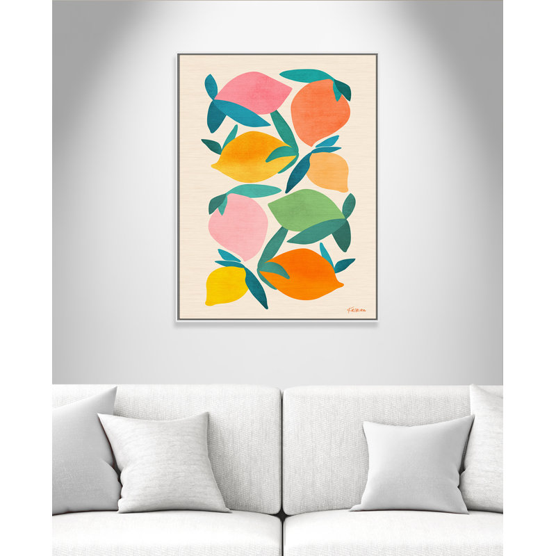 Imprimé «Wild Mango» par Gallagher, Toile avec cadre, L 37,5 po x H 49,5 po, White Floater