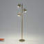 Lampe sur pied moderne à DEL réglable 3 lumières Jacob avec finition laiton doré et abat-jour coniques en métal de 64 po Jacob, ampoules incluses-64497588