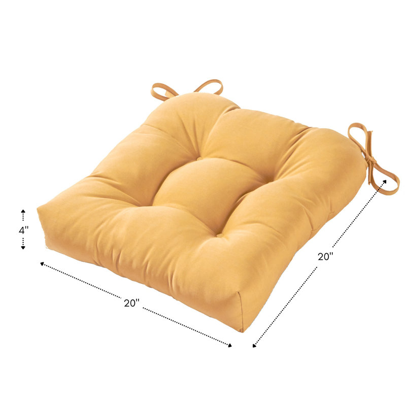Coussin de chaise d'extérieur Royzell Sunbrella, Toile blé
