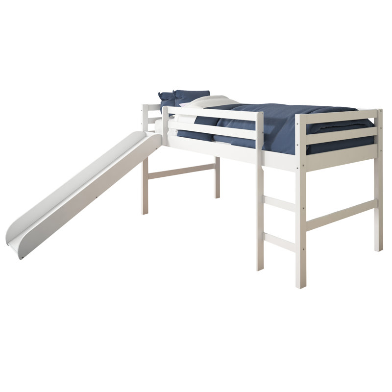 Innsbrook Twin Solid Wood Platform Loft Bed by Zoomie Kids, White