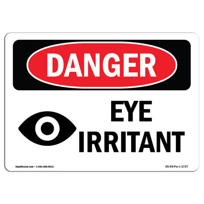 Enseigne oculaire irritante en aluminium 12 x 18
