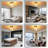 3-Light Semi Flush Mount Ceiling Light, 9 Inch Brush Nickel Close To Ceiling Light Fixtures With Seeded Glass Shades, Modern Ceiling Lighting For Kitchen, Bedroom, Entryway, ETL Listed