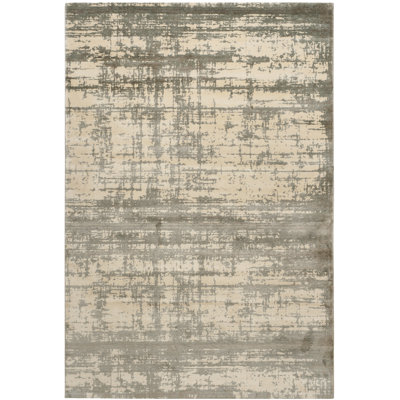 Tibetan Hand Loomed Viscose Abstract Rug
