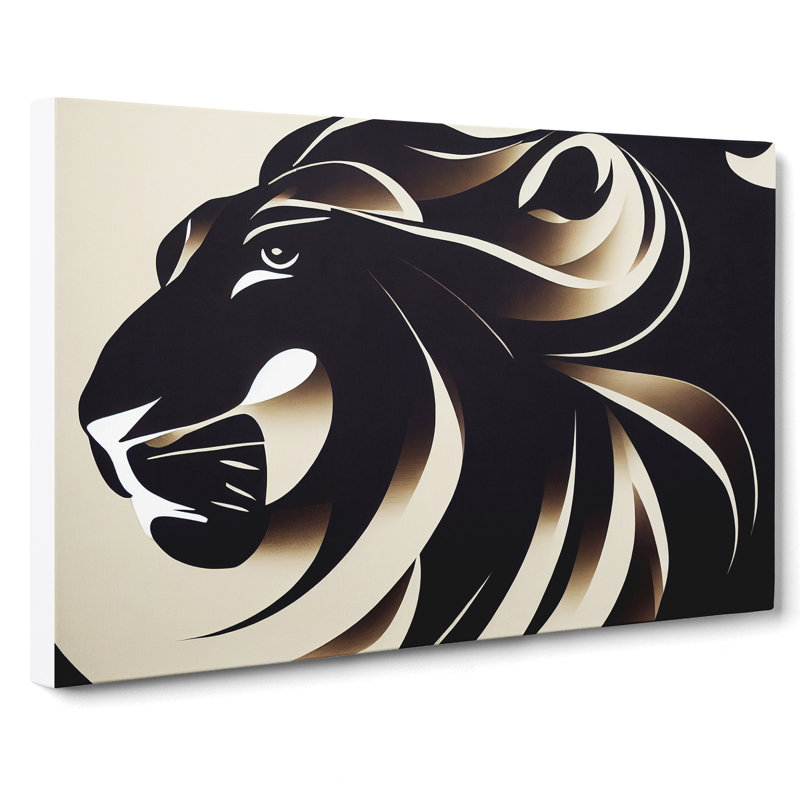 Awe Inspiring Abstract Lion - Wrapped Canvas, 40cm H x 60cm W x 3cm D