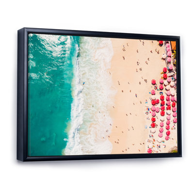 «Coastline Ocean Beach Aerian View», reproduction sur toile