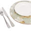 Duck Egg Floral Lacquered With Cork Backing Floral Round Placemat