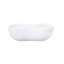 Lavabo vasque de luxe en marbre blanc pour salle de bain, hauteur de 7,1 pouces, conception ondulée, lavabo de salle de bain facile à entretenir, profondeur de 23,6 po