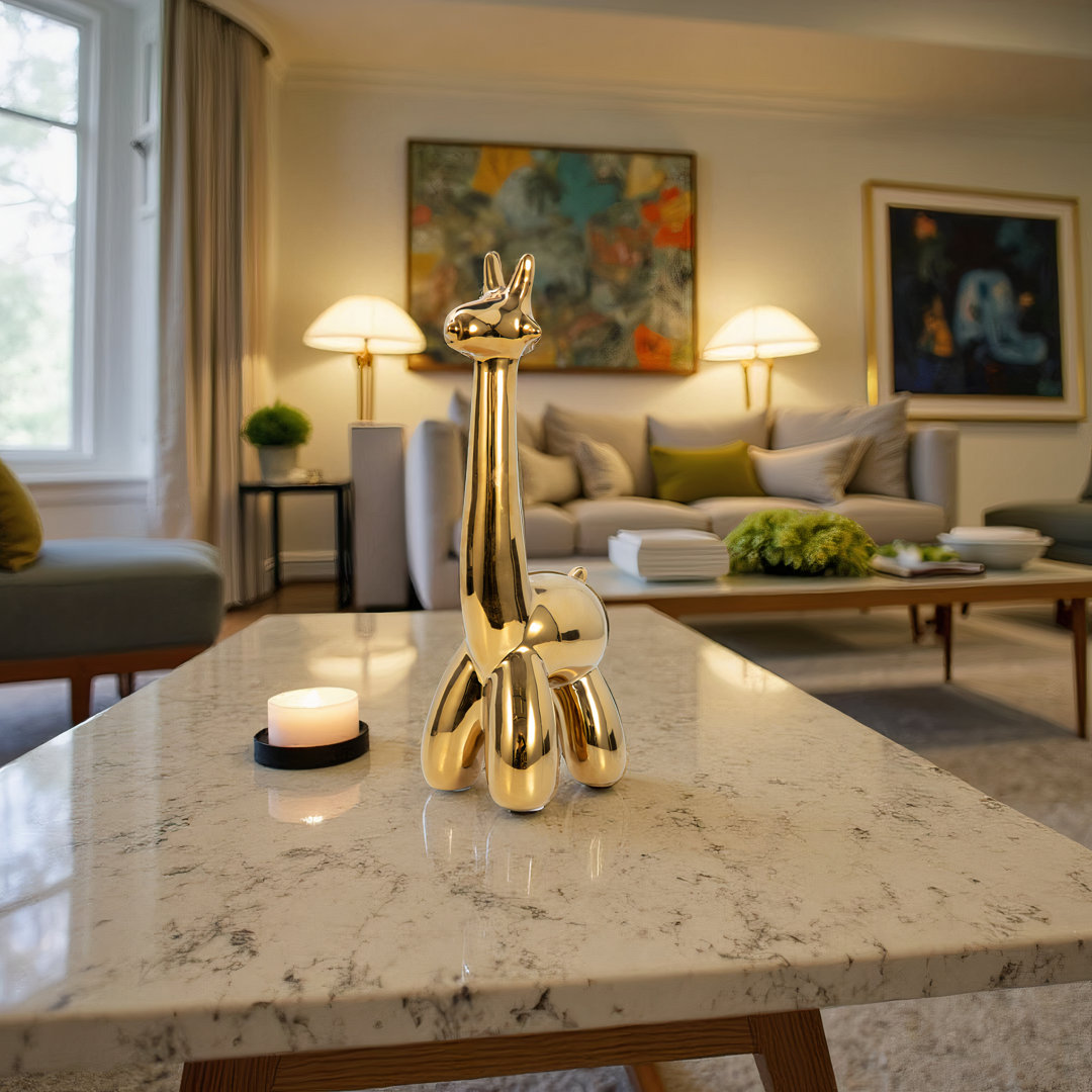 Modern Glam Stoneware Ceramic Figurine Hashtag Home 