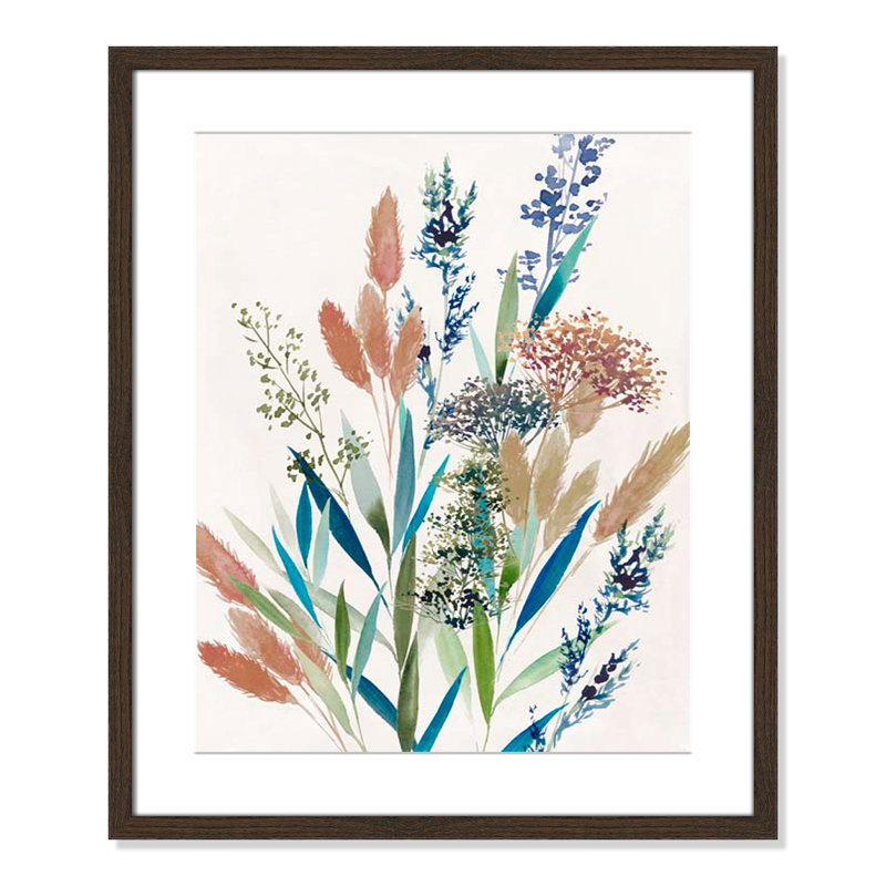 «Pearls Of Perfection» par Casa Fine Arts, H 25,5 po x l 21,5 po x P 0,75 po, Cadre en grain de bois noyer