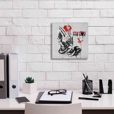 «Prayers for Sale» par Danksy, art mural sur toile