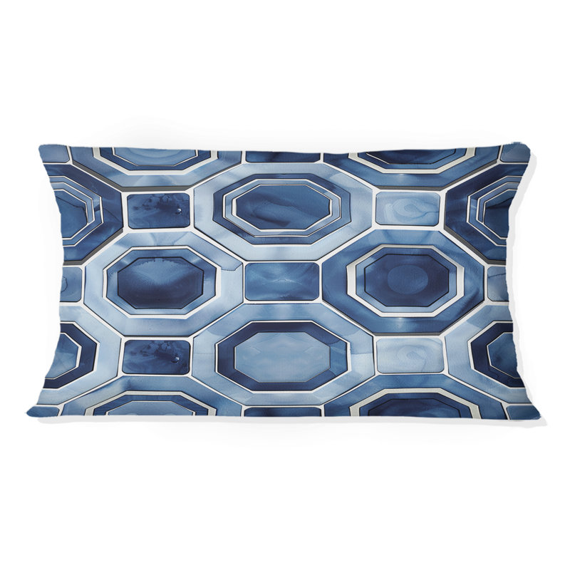 Coussin Blue Octagon Patten II - Modern
