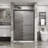 Double Sliding Shower Door. H Aluminum Framed Shower Enclosure With SGCC Clear Tempered Glass, Stainless Steel Hardware