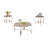Bohden 3-Piece Coffee Table Set in Weathered Oak and Chrome-20267784