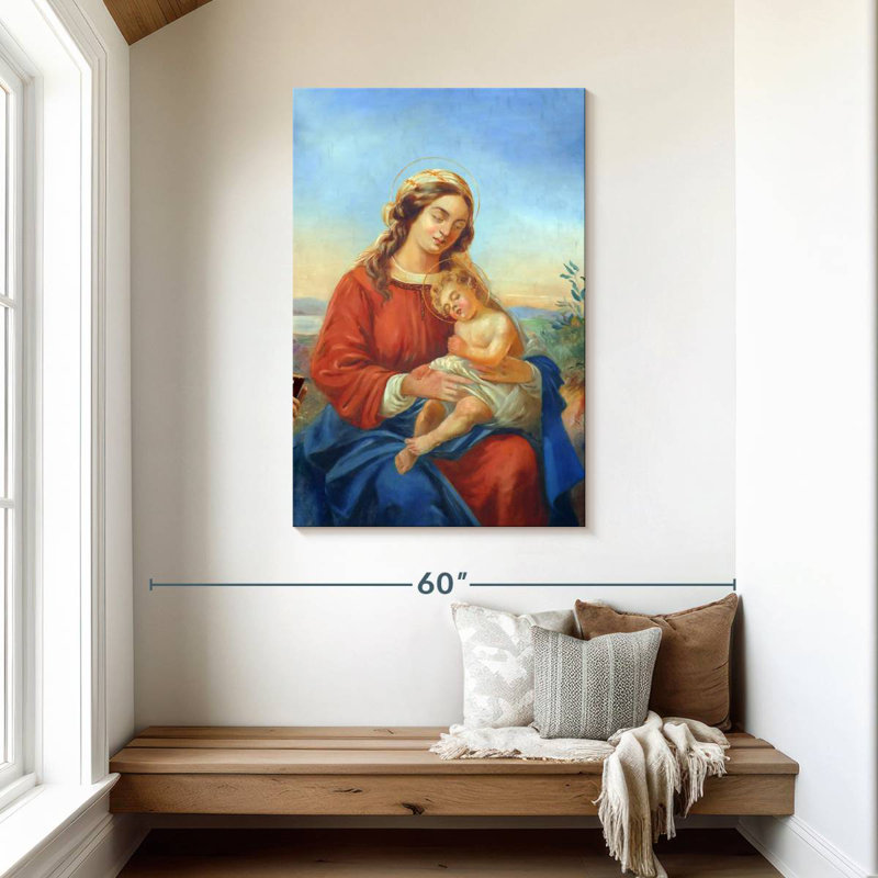 Marie et Jésus, H 45 po x l 30 po