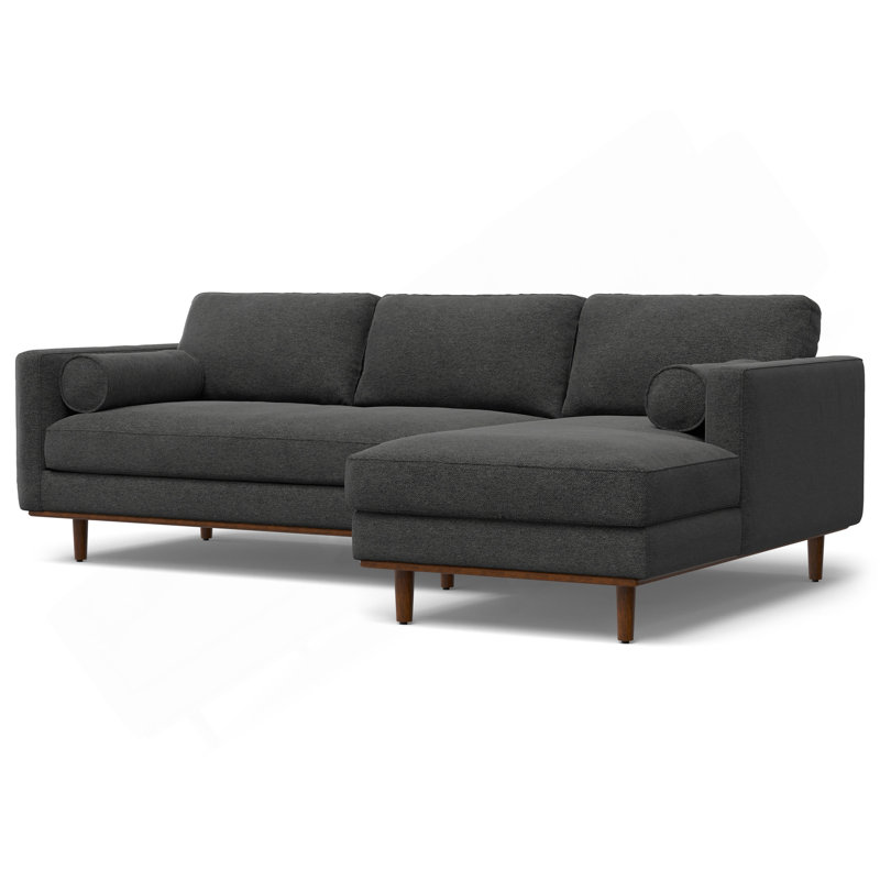 Morrison - Right Sectional Sofa - Charcoal Grey, Right Hand Facing, Dark Gray
