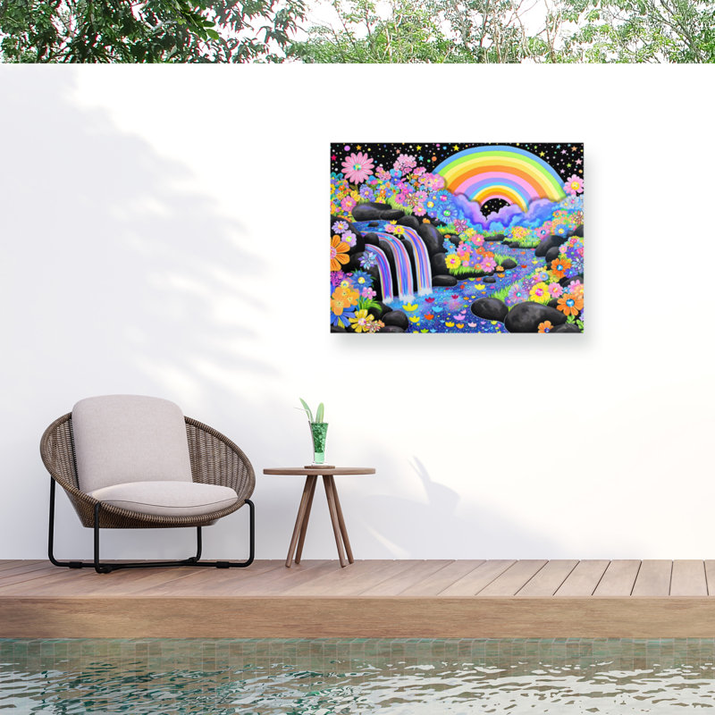 Toile d'extérieur Jess Stempel Rainbow River, H 14 po x l 19 po