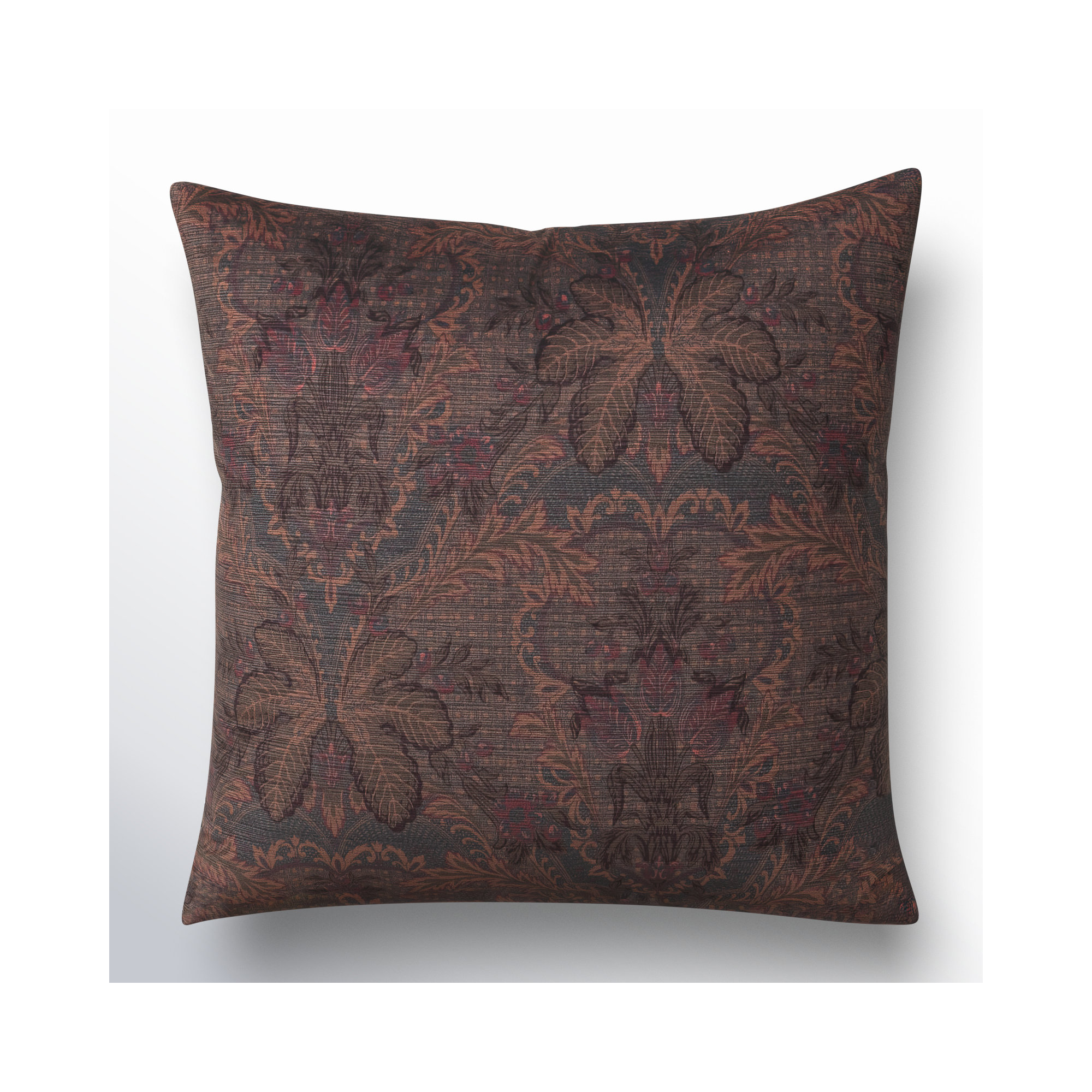 Oakden Checkered Throw Pillow, Feather, Square 22"