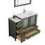 Ensemble de meuble-lavabo autoportant 48 po avec plateau en céramique et miroir assorti Brescia-107174123