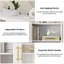 Armoire de rangement de cuisine avec portes en verre