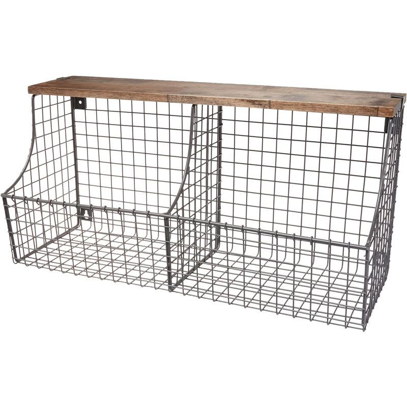 Verlaine Metal Wall Organizer with Wall Baskets