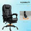 Fauteuil de massage inclinable à dossier haut avec support lombaire, repose-pieds, dossier inclinable, hauteur réglable-1303316401