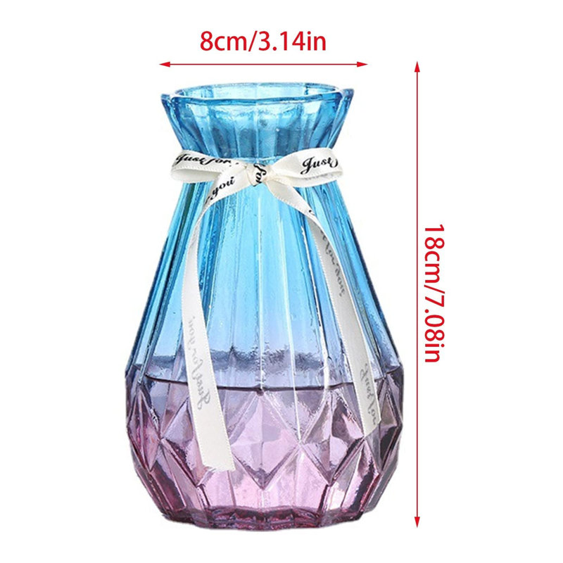 Spann Glass Floor Vase, Blue/Purple