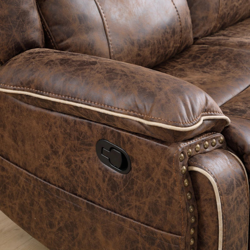 Ensemble de salon inclinable 3 pièces avec fauteuil de massage Power Lift, appui-tête réglable, 3 Pieces: 2 Sofas, Chair