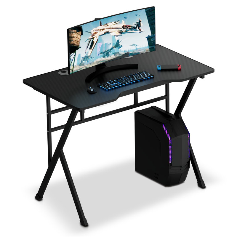 Modern Computer Desk, Free Standing Laptop Table Gaming Table Workstation for Home Office Study Room