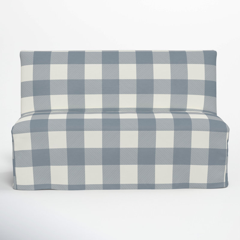 Ivanka Upholstered Bench, Gingham Chambray