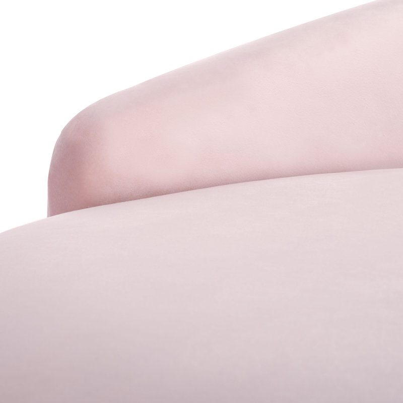 Frankie 86'' Velvet Sofa, Pale Pink Velvet
