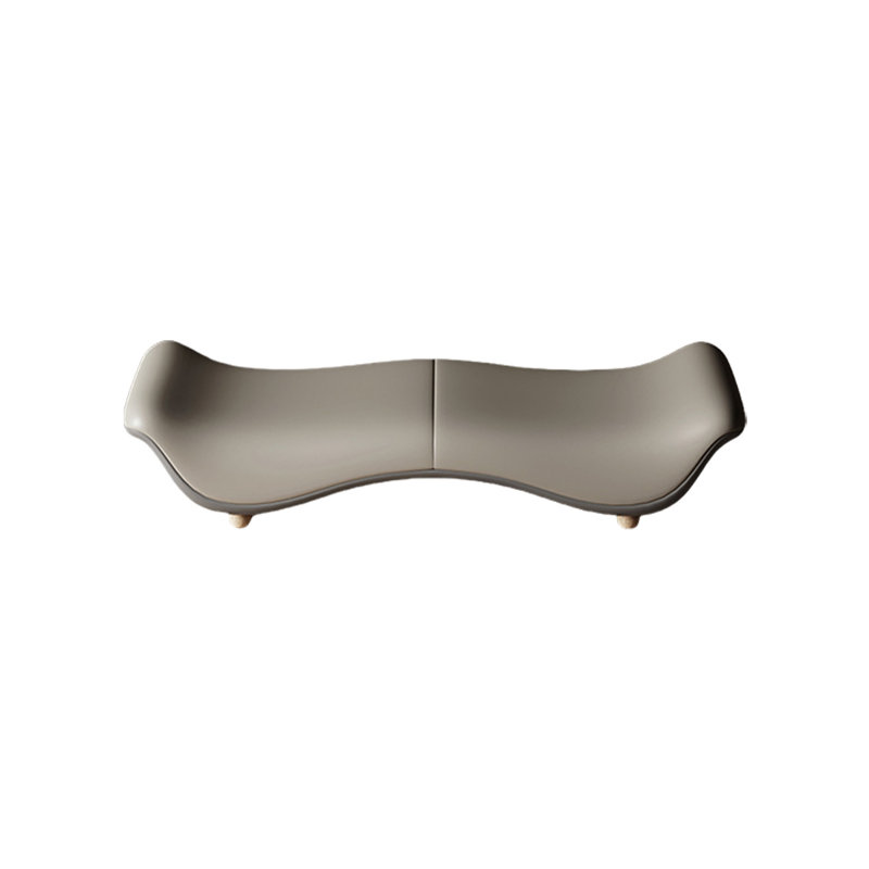 Banc rembourré en cuir haut de gamme, Gris