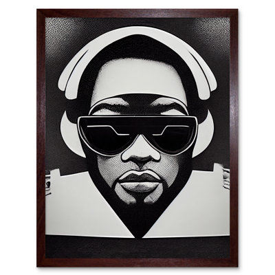 Hip Hop Black Artist Music DJ - Print