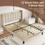 Linen fabric soft bed frame with USB charging port-2127216263-2127216260
