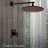 FontanaShowers Rustic Oil Rubbed Bronze Rain Shower System with LED Round Shower Head, Brass Construction, 2 GPM Flow