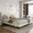 Platform Bed Frame, Modern Bed Frame With Upholstered Headboard And Strong Slats Support, No Boxing Spring Needed-1324753753-1324753749