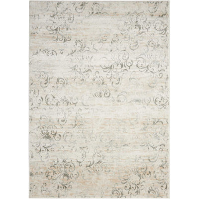 Tapis blanc rétro Alana