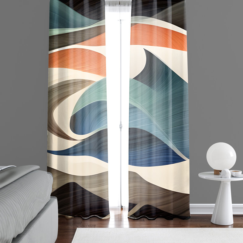 Paire de rideaux semi-transparents Darah, L 20 po x L 52 po