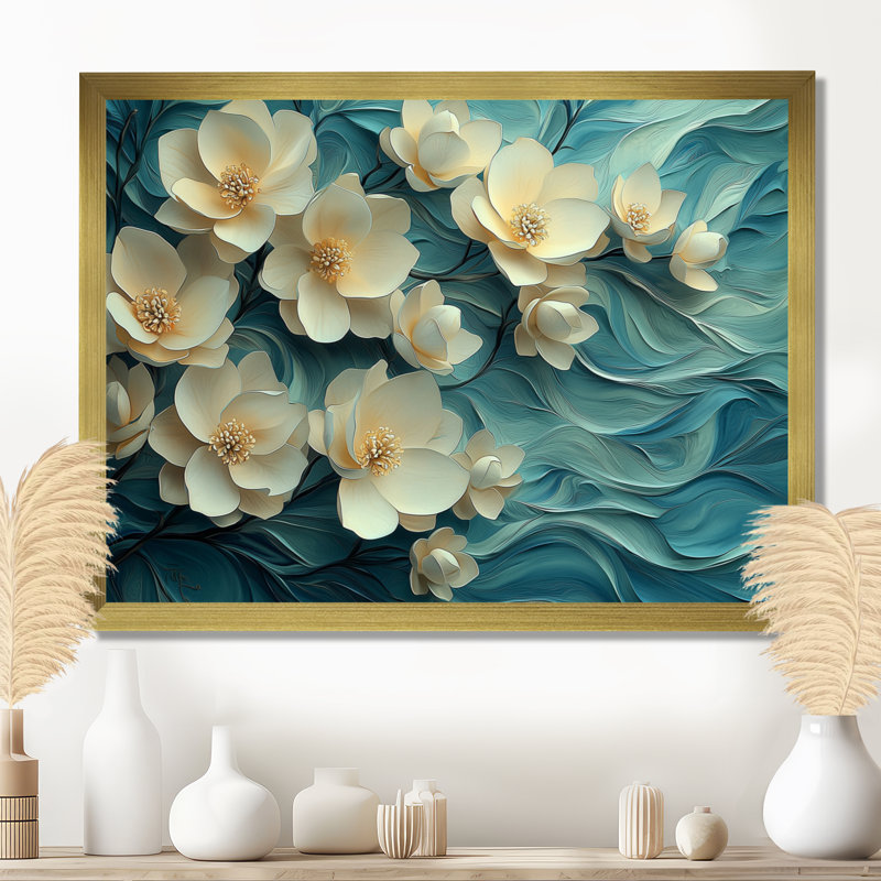 Imir Garden of Magnolias On Agate River I - Magnolias, art mural, Reproduction encadrée d'une seule photo, H 30 po x l 40 po