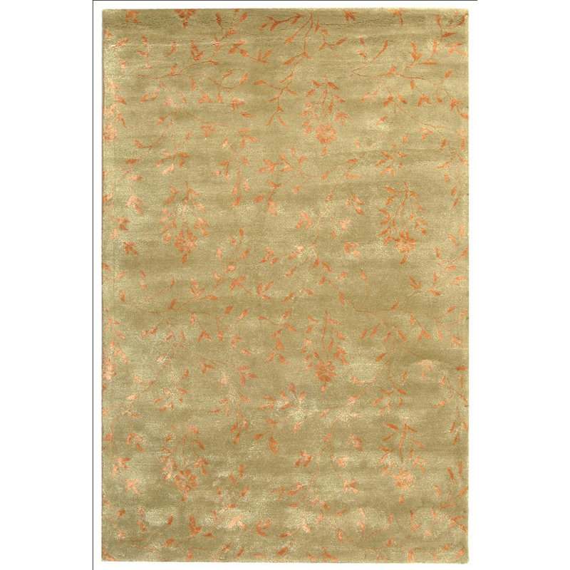 Candelo Soho Hand Tufted Wool And Viscose Floral Rug, Rectangle 8'3" x 11'