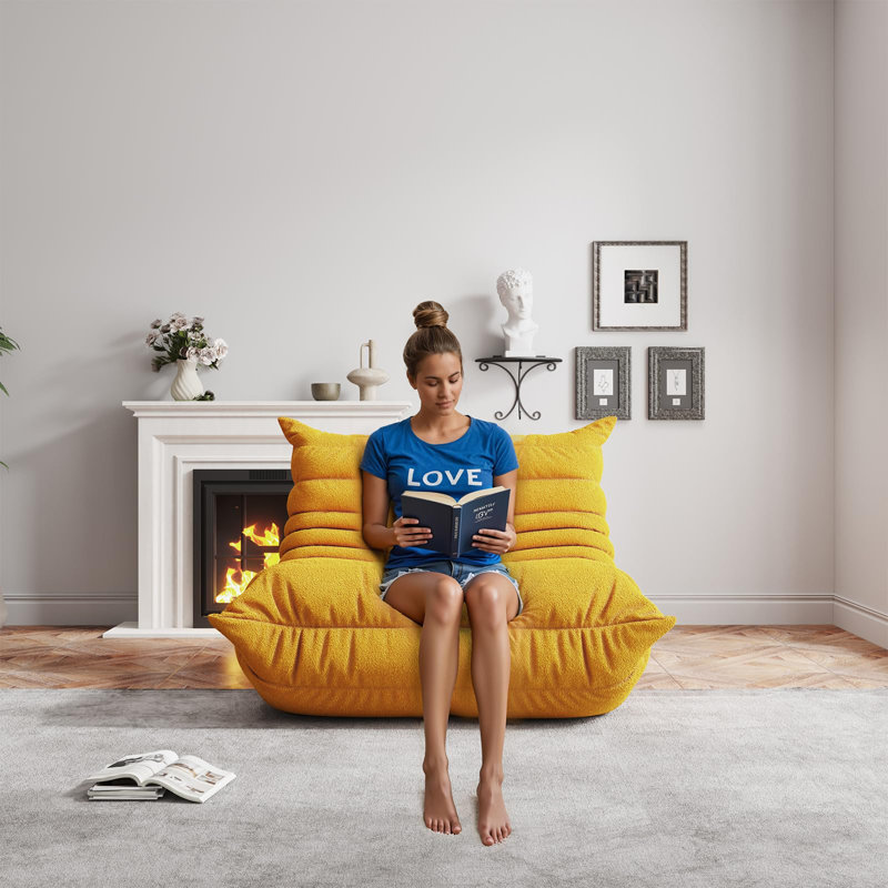 Canapé de fauteuil à billes de 38 po de largeur, sans assemblage, parfait pour la chambre à coucher, le bureau ou le salon