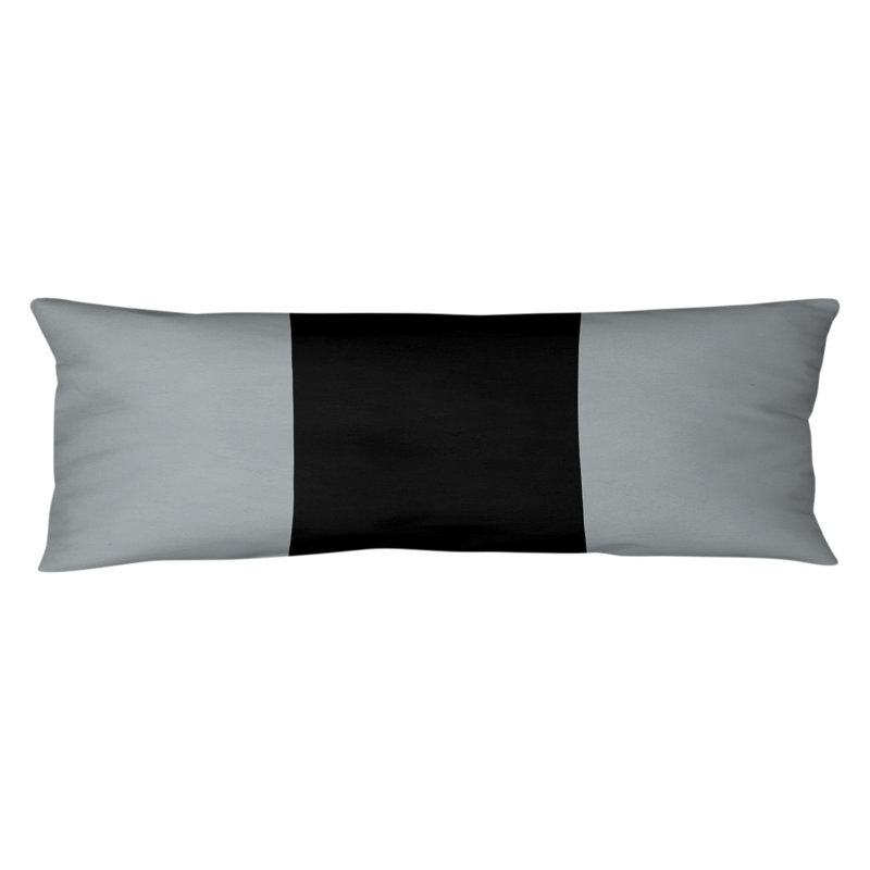 Oreiller pour le corps en polyester / polyester New England, Argent / Noir