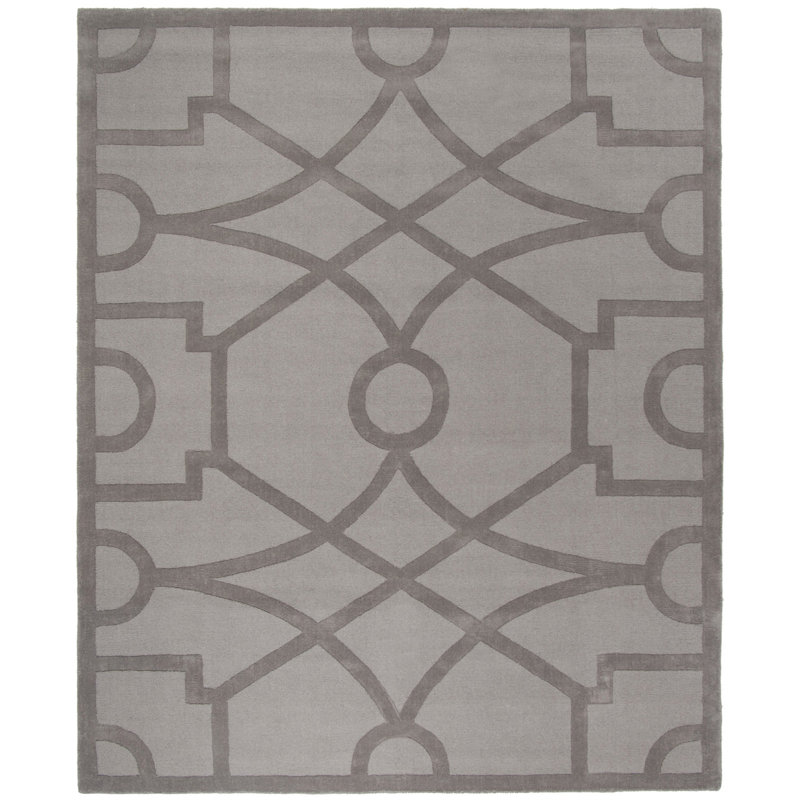 Jamon Martha Stewart Hand Tufted Wool Geometric Rug, Rectangle 5' x 8'
