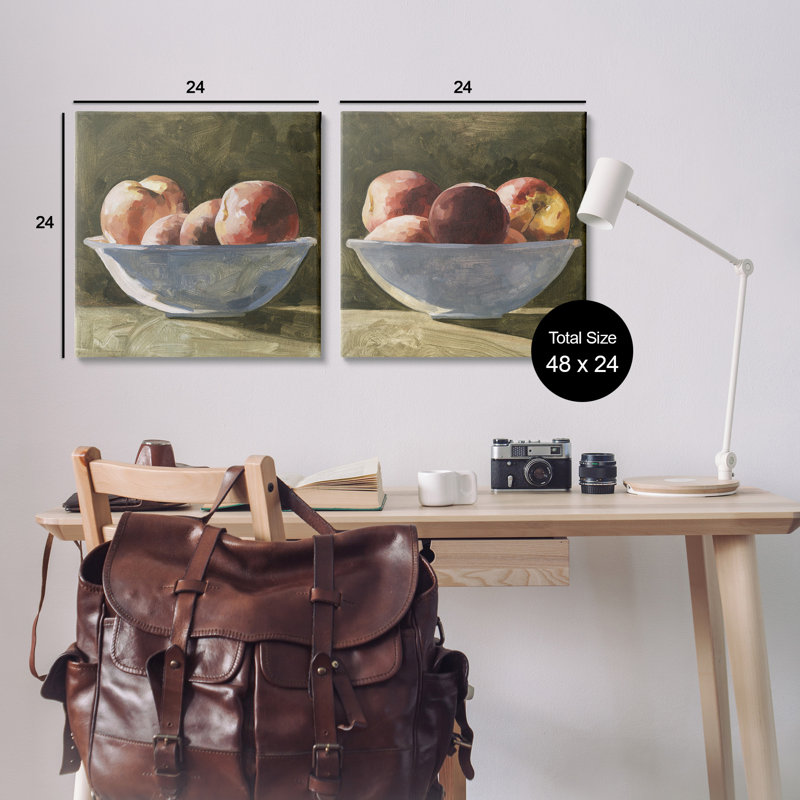 «Bowls Of Apples Wrarap Canvas» par Emma Caroline 2 - Pièces sur toile, H 24 po x l 24 po