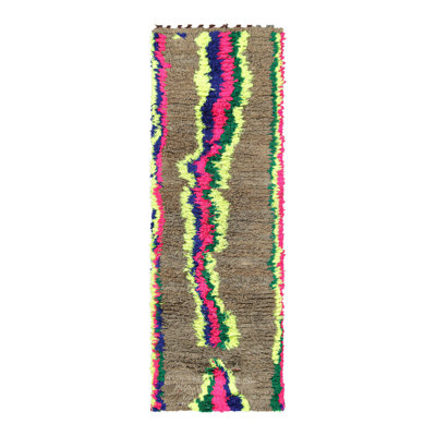 One-of-a-Kind 2'3x9' 1950s Wool Area Rug