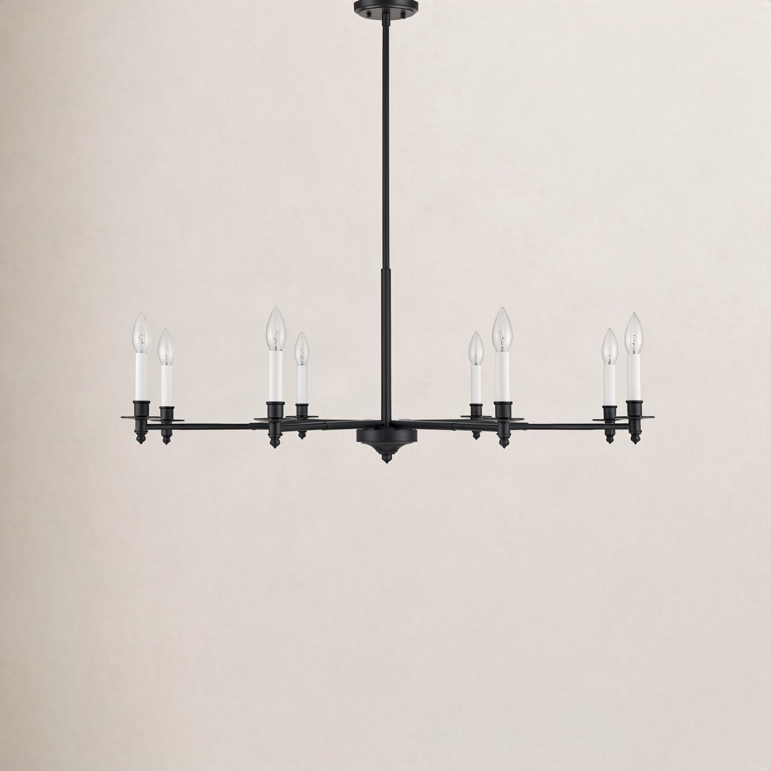 Perle 8-Light Chandelier, Matte Black