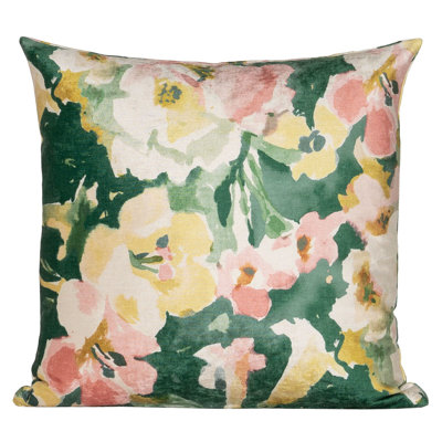 Floral Reversible Throw Pillow
