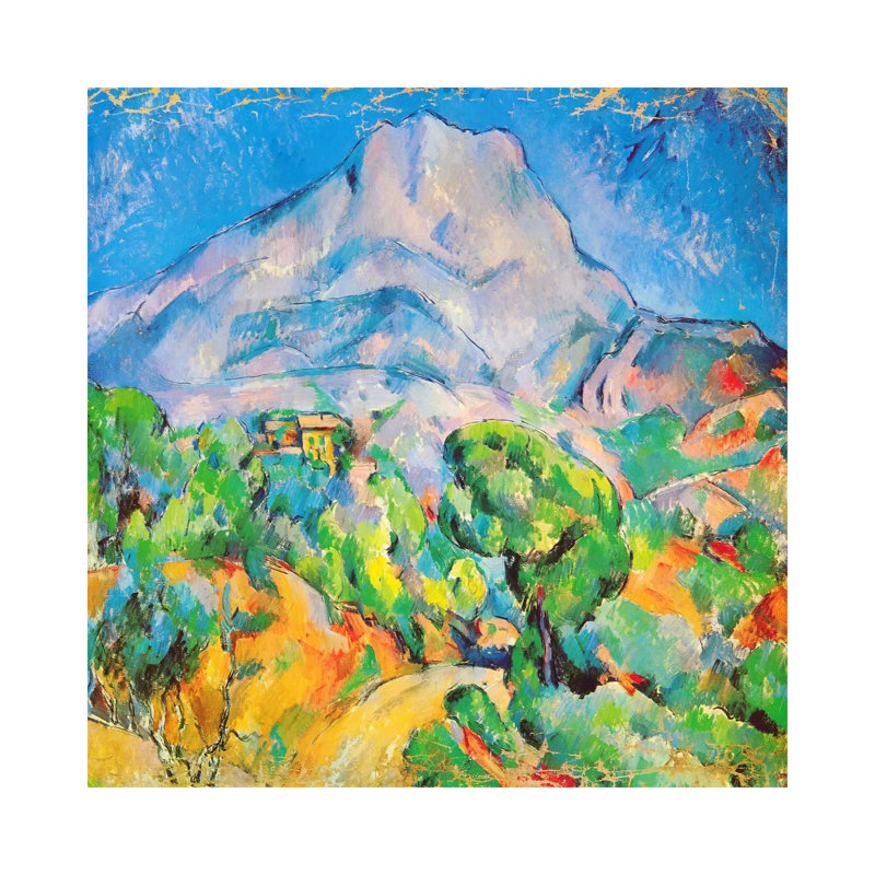 La Montagne St. Victoire by Paul Cezanne - Wrapped Canvas Painting, 30.48 cm H x 30.48 cm W