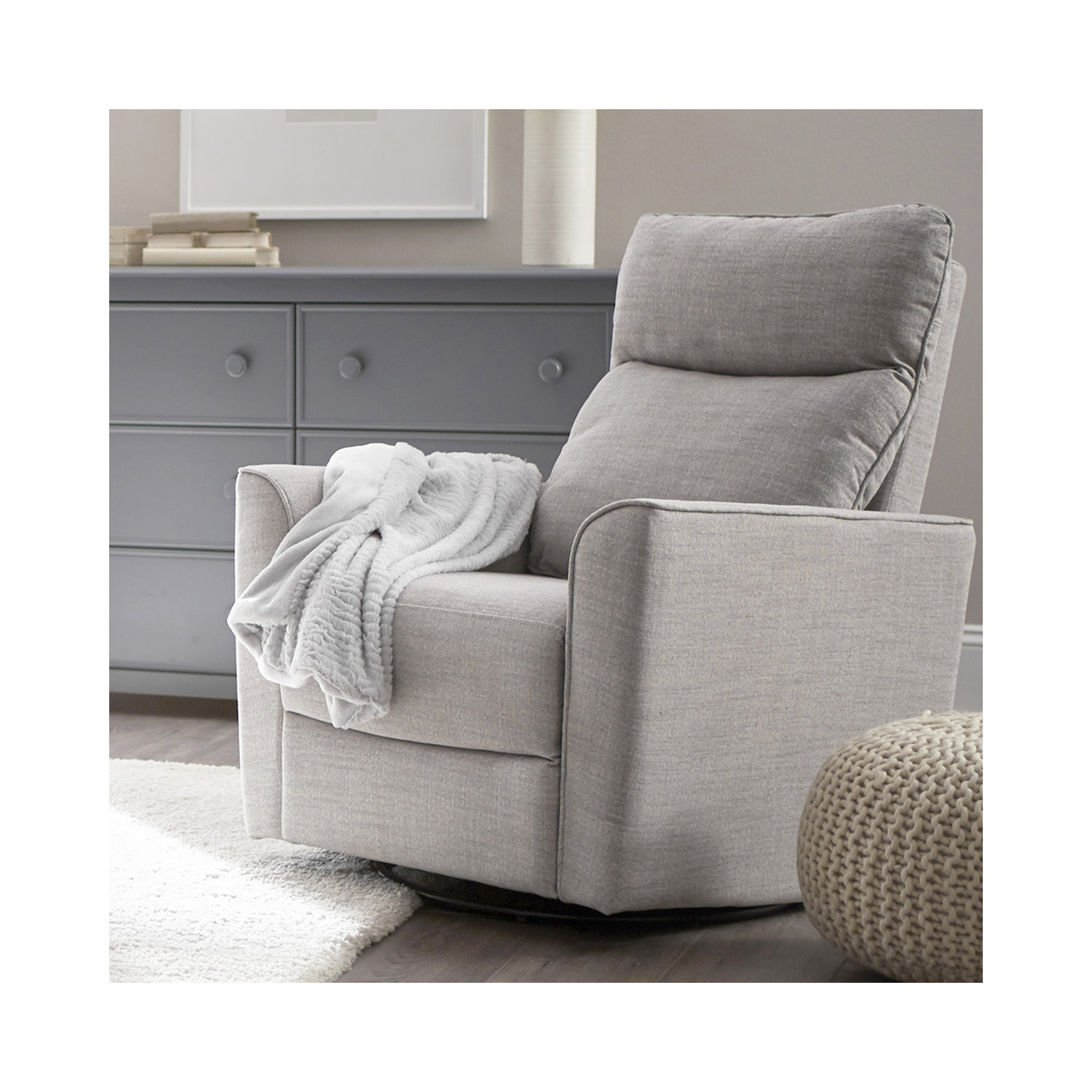 Soho Swivel Glider, Gray